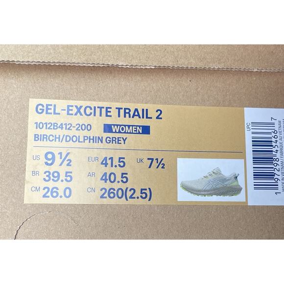 ASICS GEL Excite Trail Birch Dolphin Grey Womens Running Shoes Womens 9.5 NEW - Picture 4 of 8